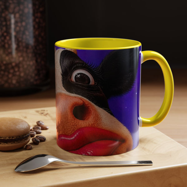 Funny Cow Accent Coffee Mug — Cute Farm Animal Humor for Cow Lovers (11/15 oz)