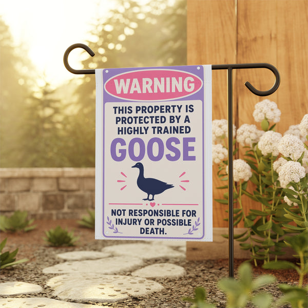 Funny Goose Yard Sign Banner — Garden & House Decor