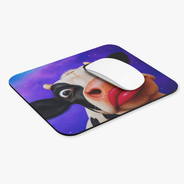 Funny Cow Mouse Pad — Cute Cartoon Cattle Desk Mat for Office & Home