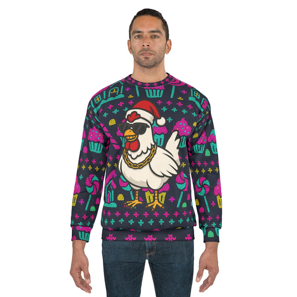 Funny Chicken Ugly Christmas Sweatshirt
