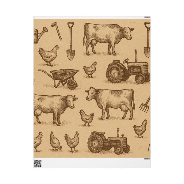 Farm themed gift wrap