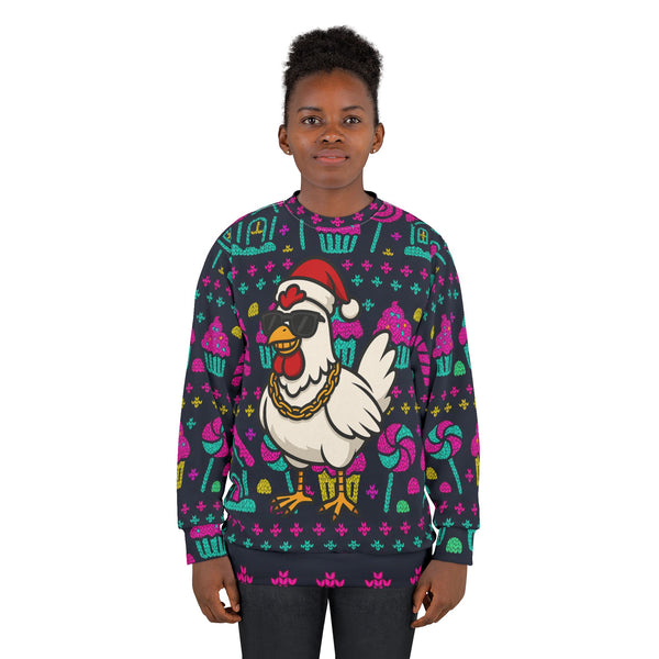 Funny Chicken Ugly Christmas Sweatshirt