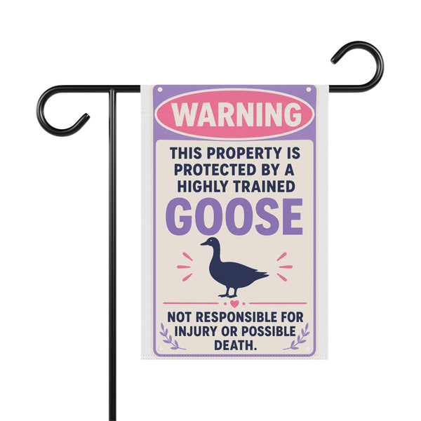 Funny Goose Yard Sign Banner — Garden & House Decor