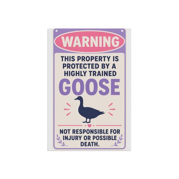 Funny Goose Yard Sign Banner — Garden & House Decor