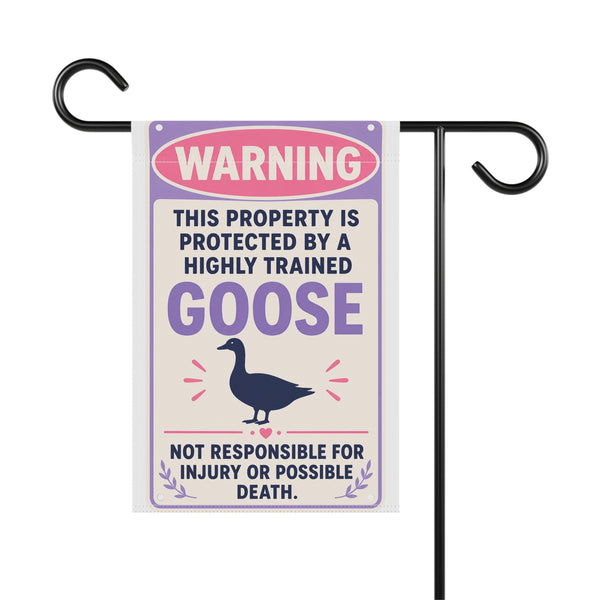 Funny Goose Yard Sign Banner — Garden & House Decor