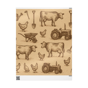 Farm themed gift wrap