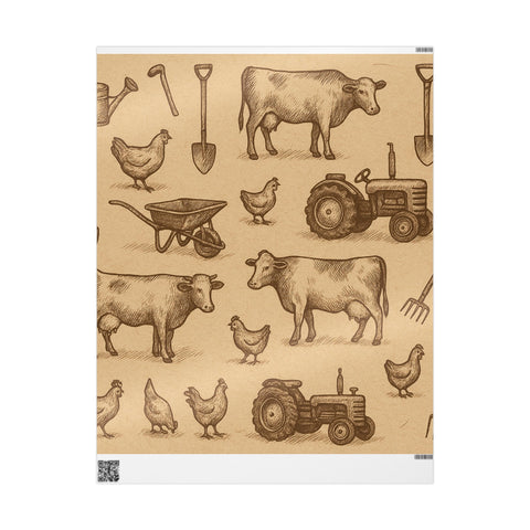 Farm themed gift wrap