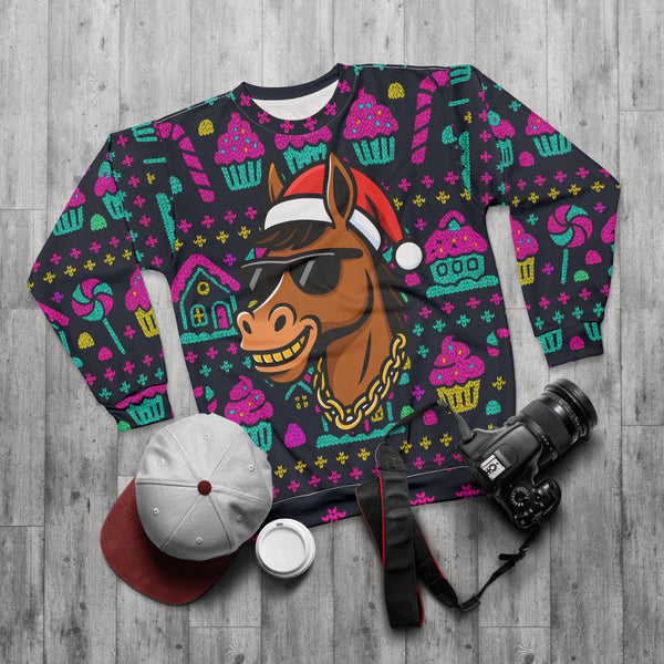 Funny Horse Ugly Christmas Sweatshirt