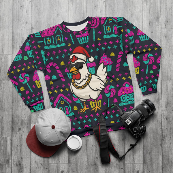 Funny Chicken Ugly Christmas Sweatshirt